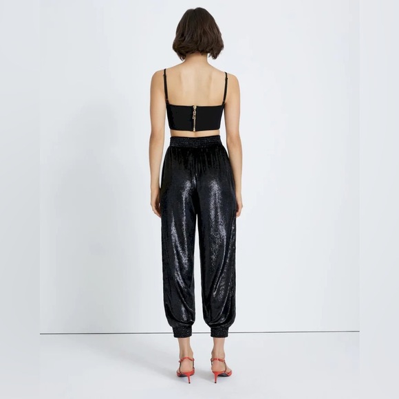 7 for all mankind luxe jogger in black shine - Picture 4 of 5